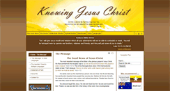 Desktop Screenshot of knowingjesuschrist.com